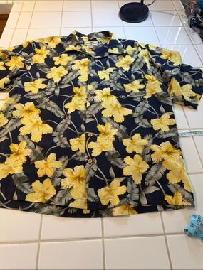 Jamaican Jazz Hawaiian shirts L silk